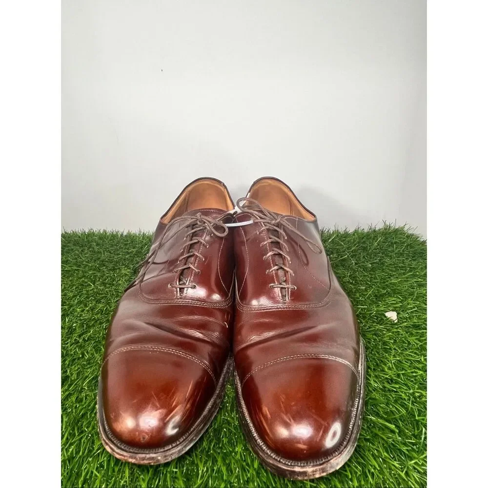 Allen Edmonds Park Avenue Cap Toe Oxfords Men’s 12 A Narrow Brown Leather Dress